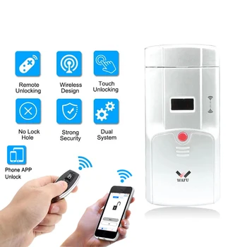 

WAFU HF-011A Electric Intelligent Door Lock Phone Control Wireless Remote Control Electronic Keyless Smart Lock Door Locks