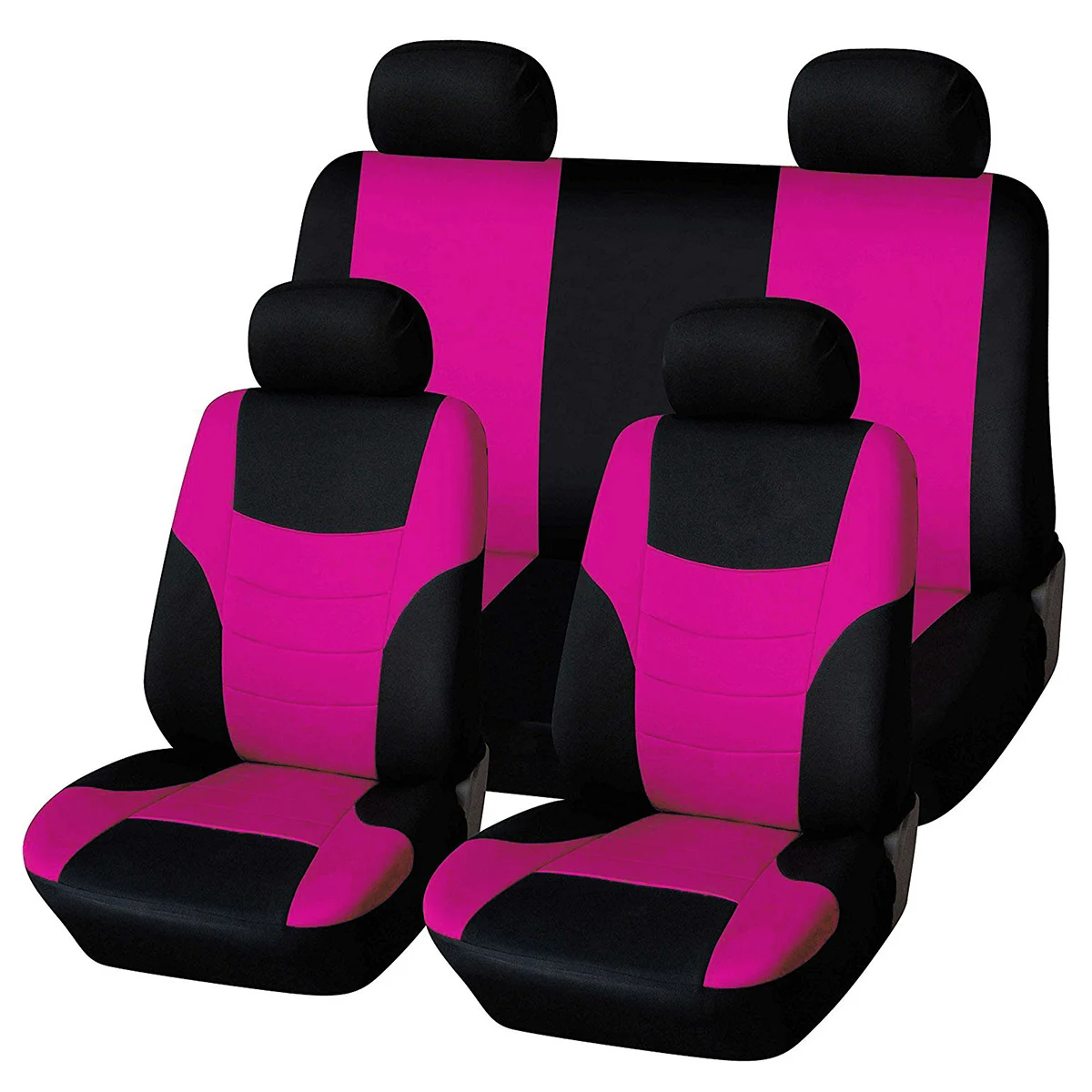 

8Pcs Universal Classic Car Seat Cover Seat Protector Car Styling Seat Covers Set Fluorescent Pink Seats Covers Car-styling Auto