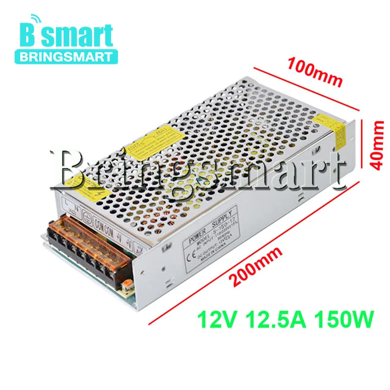 Bringsmart трансформатор DC питания 500 Вт 12 В 40A 5 в 10A адаптер Вход AC 110 220 выход