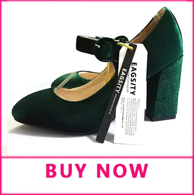 EAGSITY бархатные туфли-лодочки; женские туфли Mary Jane на квадратном каблуке; женские туфли на высоком каблуке с пряжкой и ремешком; свадебные туфли; туфли для танцев и работы; Цвет Зеленый