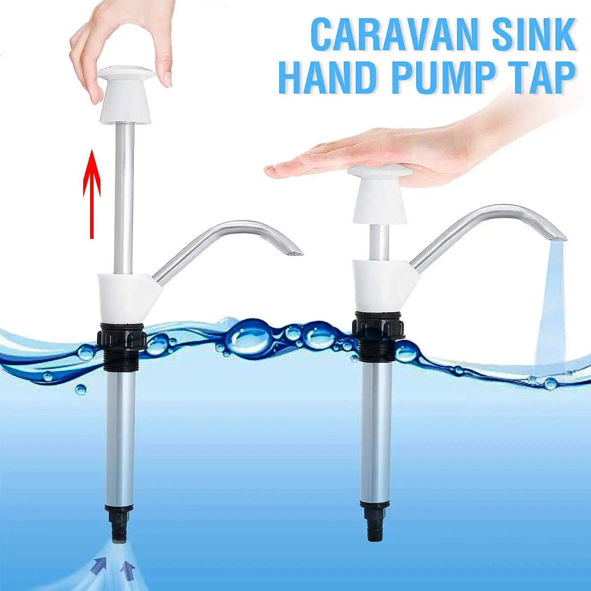 Water Bottle Pump Tap Hand Aluminum Manual Dispenser Drinking For Trailer Caravan Motorhome 4wd Replace Sink Jug