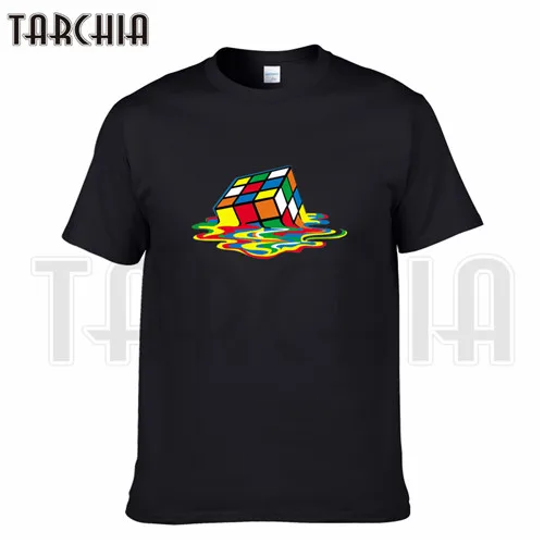 TARCHIA/, футболка, хлопковые топы, футболка большого взрыва, Шелдон, куб, забавные мужские футболки с коротким рукавом для мальчиков, повседневная мужская футболка, модная футболка - Цвет: Черный