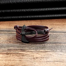 LIVVY черный браслет с топором Многослойная Кожа лифт для мужчин и женщин браслет дружбы качество AS329