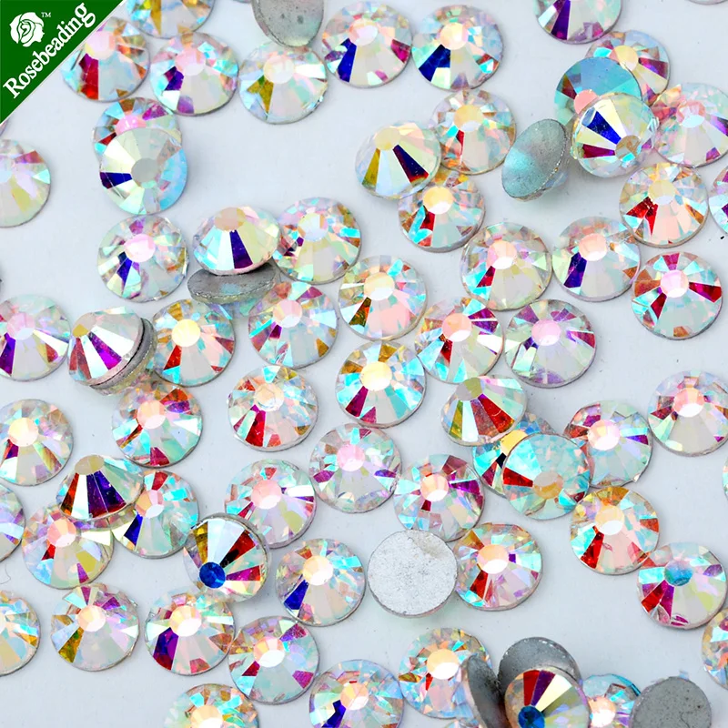 

Clear AB Flat back crystal Non Hot Fix Rhinestones,non hot fix crystal,for Nail Art,jewelry findings
