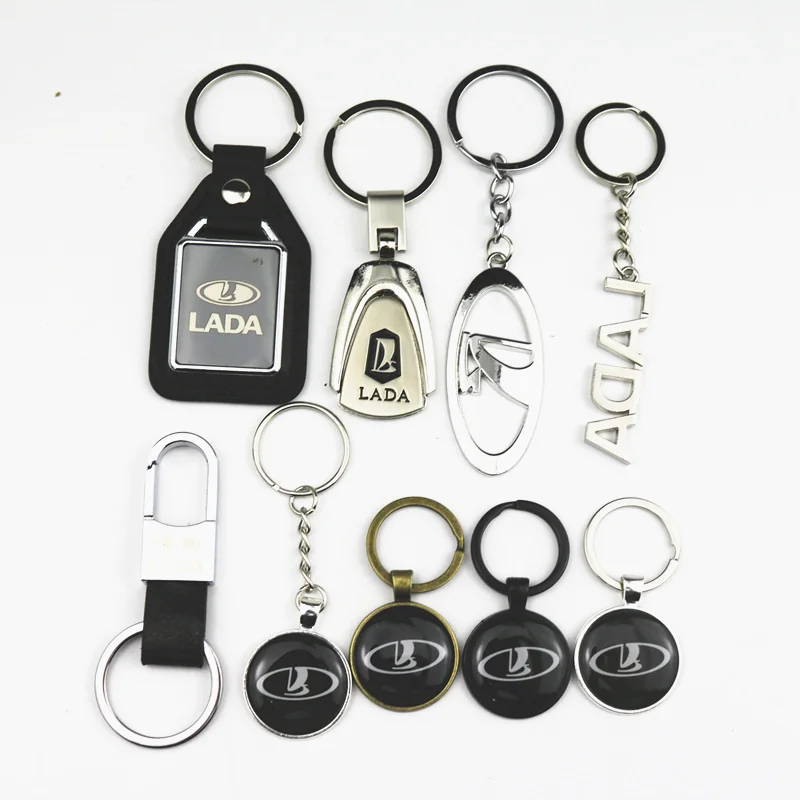 

NEW 3D Metal Car Key Chain Key Ring Keyring For Lada Kalina Granta Priora Lada Niva Largus Samara 2110 Car Styling