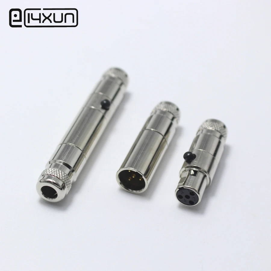 1 пара 4 контактный штекер Mini XLR + гнездовой разъем маленький металлический P