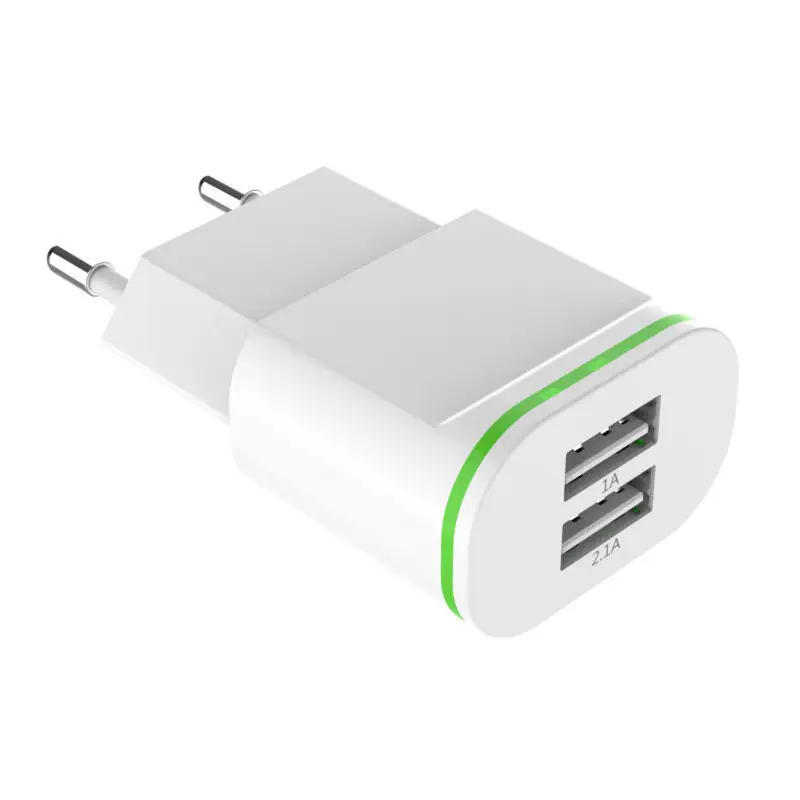 USB C 3,1 быстрое зарядное устройство USB+ 5 В 2.1A светодиодный usb зарядное устройство для Oneplus 6 5t Meiigoo S8 M1 Zopo speed 8/UMI Super/Ulefone Future - Тип штекера: usb adapter white
