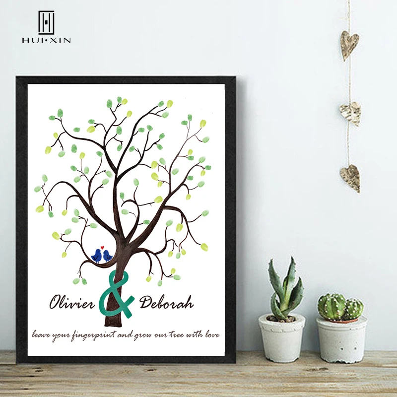 Curving-Tree-Like-a-Bowing-Person-with-Leaves-of-DIY-Fingerprint-Guestbook-Souvenir-sBest-Gift-for (1)
