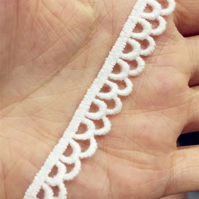 15Yards 1cm Width White Cotton Lace Trims Costume Trimmings Home