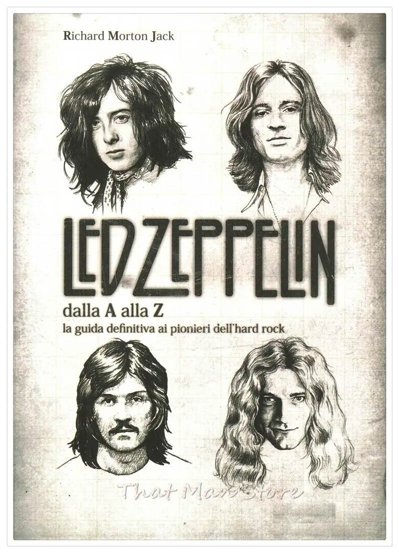 Led Zeppelin белая крафт-бумага рок плакат классический старый постер музыкальной группы часть 2 42*30 см - Цвет: Светло-серый