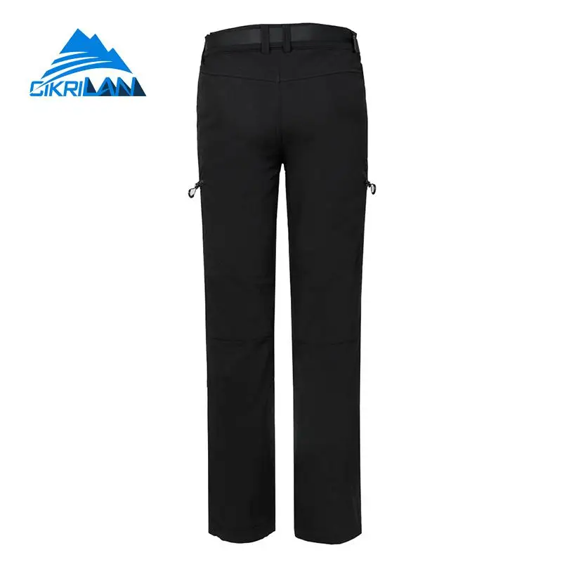 Invierno hombres resistente al agua deporte escalada Camping senderismo Softshell pantalones al aire libre hombres esquí Trekking pantalones con forro polar