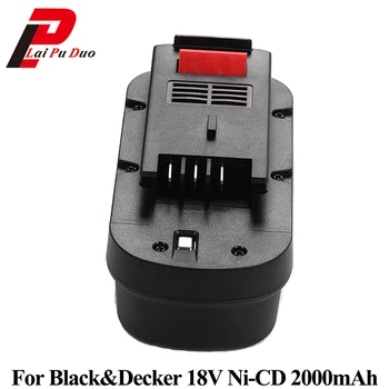 

18V 2000mAh NI-CD Replacement Power Tool Battery For Black & Decker HPB18 244760-00 A1718 A18 FS180BX FS18BX FS18FL FSB1
