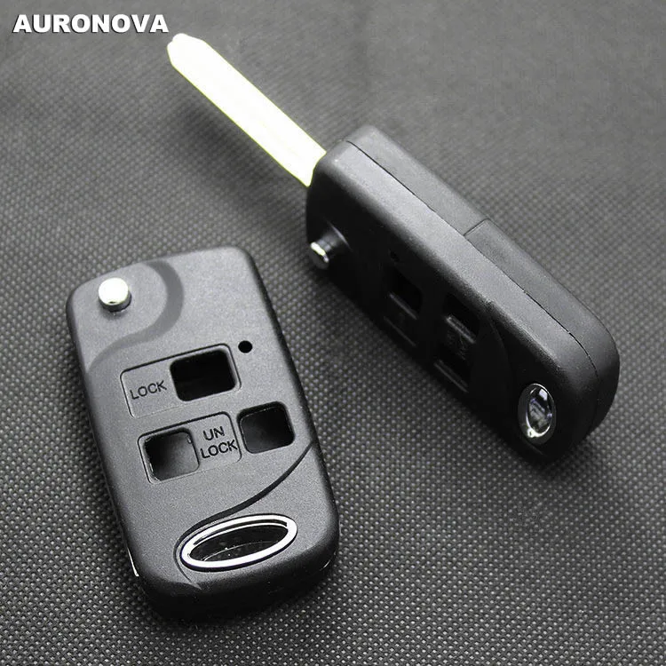 AURONOVA новый обновленный откидной Складной Корпус ключа для Toyota Camry 2 4 Prado Land Cruiser 3