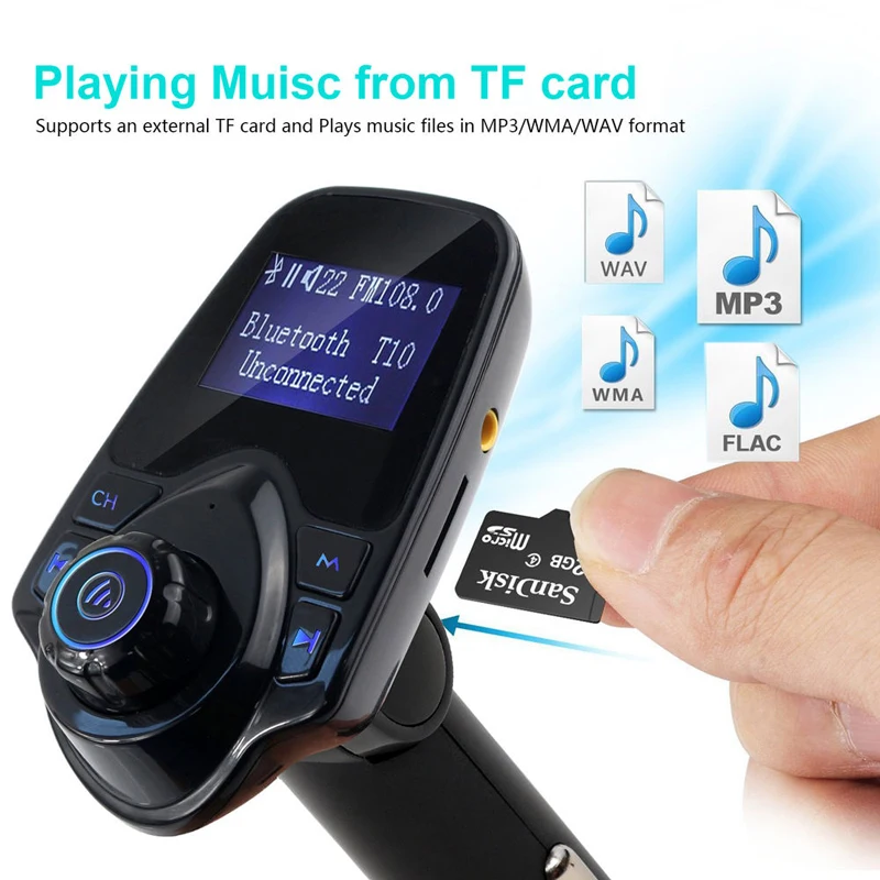 Car Cigarette Lighter Card Machine Car Wireless Bluetooth Car Kit