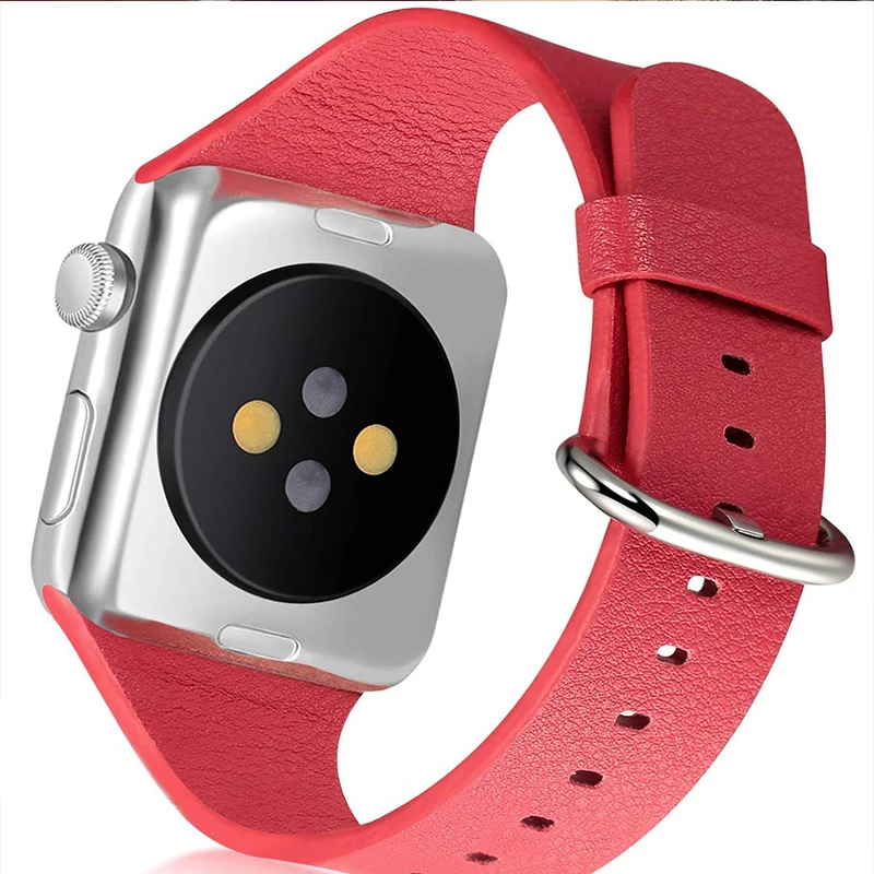 Ремешок из натуральной кожи для Apple Watch Band 4 5 44 мм 40 мм 42 мм 38 мм браслет для iwatch series 3 2 1 Аксессуары для часов