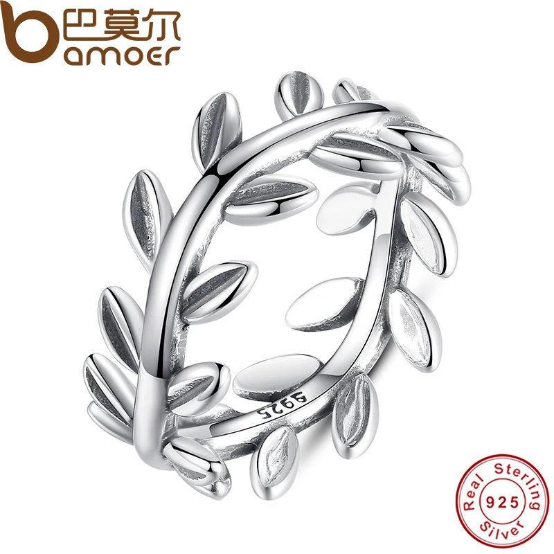 font b BAMOER b font 2016 New Collection Authentic Laurel Wreath Laurel Leaves Ring 100