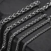 Collier en acier inoxydable avec fermoir à homard pour homme, chaîne de blé, bijoux en or et noir, à carreaux Spiga ► Photo 1/6