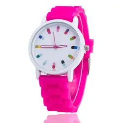 GENBOLI желе сплошной цвет дамы кварцевые часы простые часы для женщин часы романтический наручные платье часы для дропшиппинг
