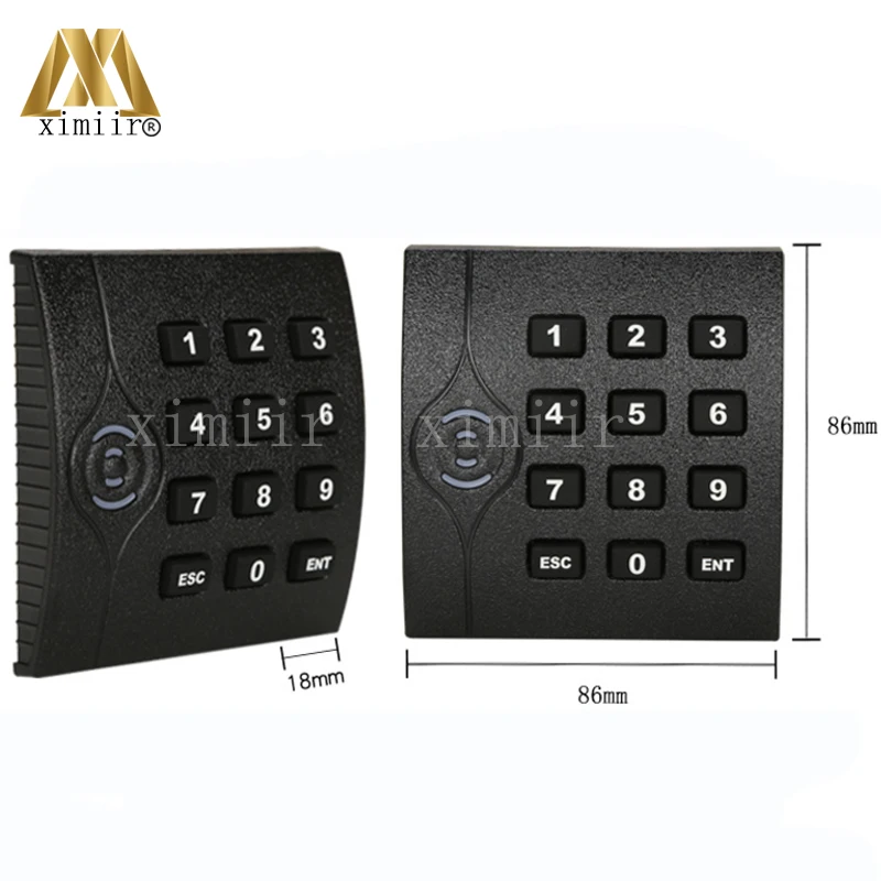 

ZK KR202M IP64 Waterproof IC Card Reader With Keypad And Led Card Access Control Reader Keypad Wiegand34 MF IC Card Rader