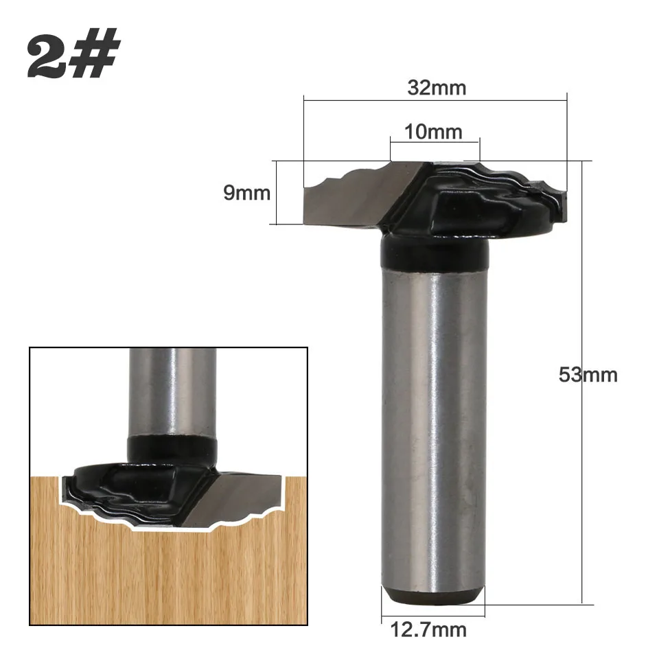 1 шт. 1/2 "хвостовик деревообрабатывающей проема фрезы для дерева карбида lassical двери шкафа биты Гравировка фреза