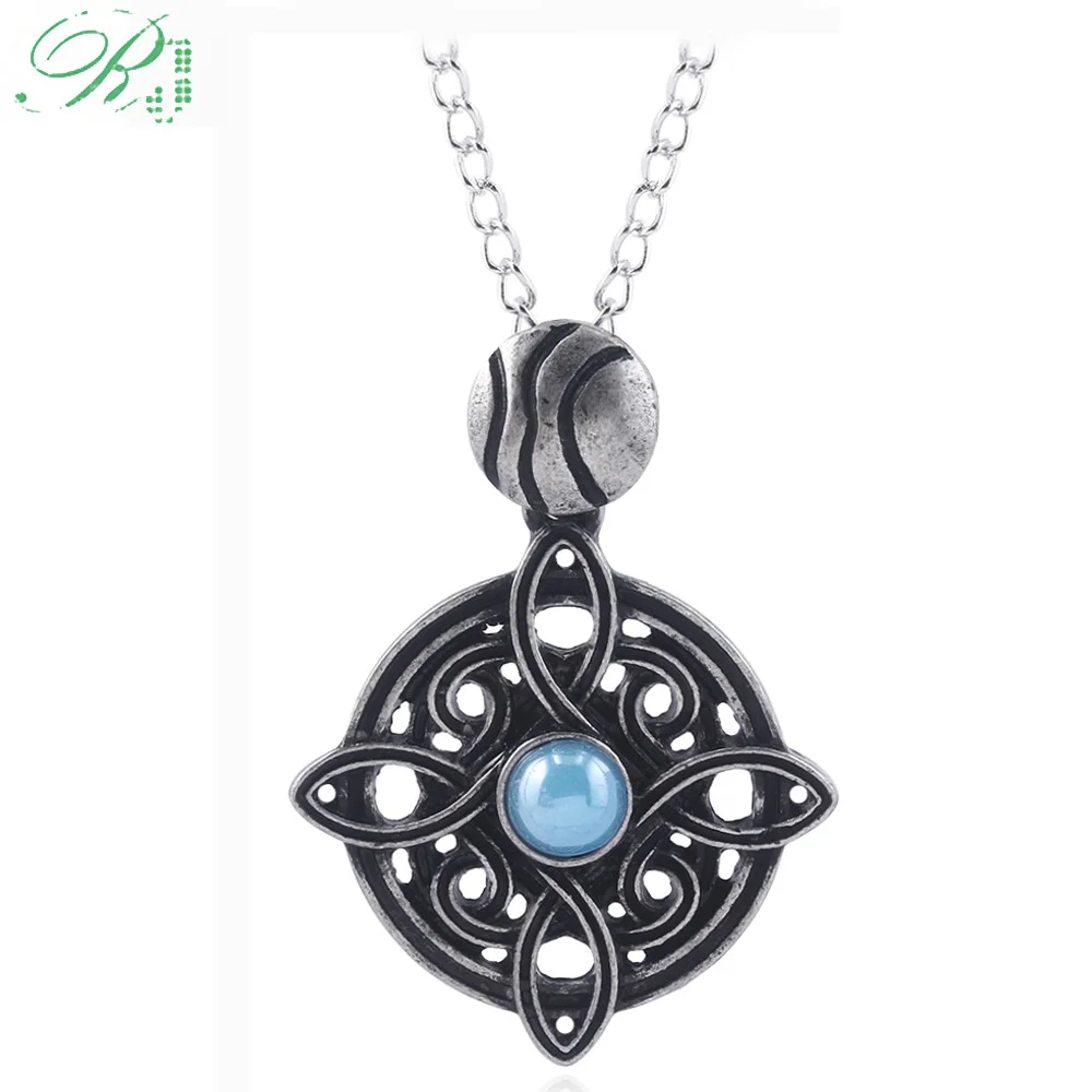 

RJ The Elder Scrolls 5 Skyrim Amulet of Mara Arkay Long Necklaces Morrowind Dinosaur Triangle Pendants Car Keyring Women Jewelry