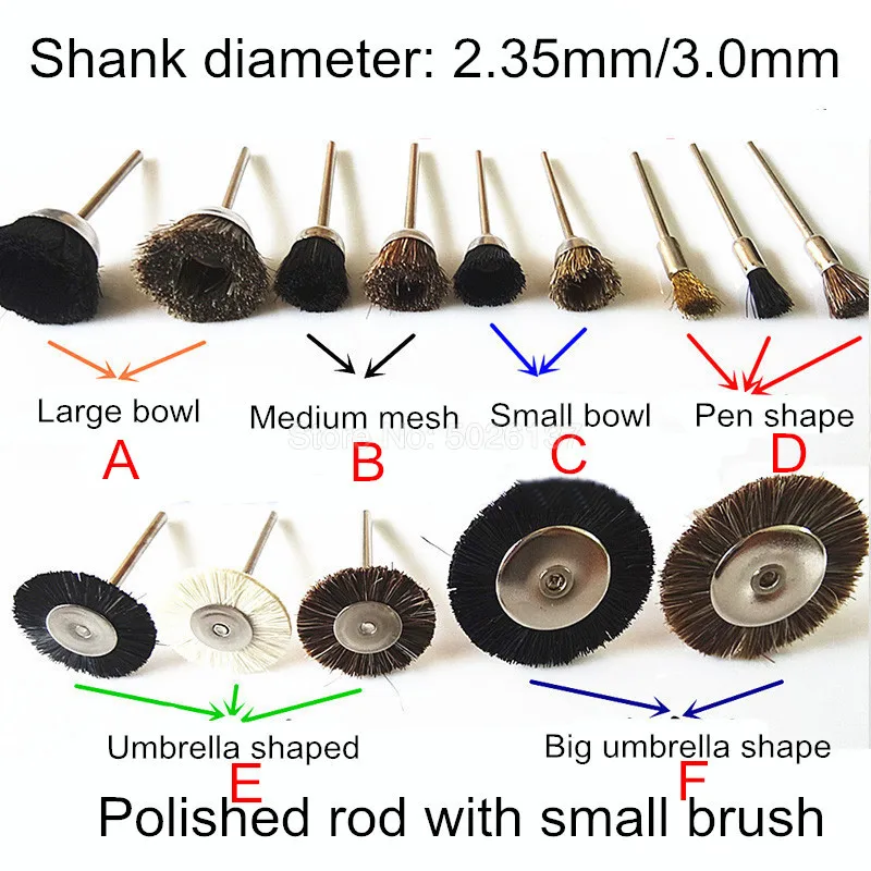 1 шт. полировальные щетки из нержавеющей стали, медная проволока, плоская щетка, шлифовальный хвостовик, колесо для ювелирных точек
