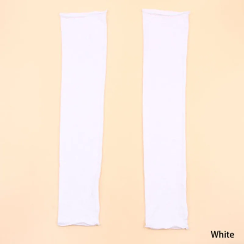 white 1 пара, стиль, белые и черные рукава для рук, для бега, велоспорта, для работы на открытом воздухе, рукава для защиты от солнца, чехол для рук - Цвет: white