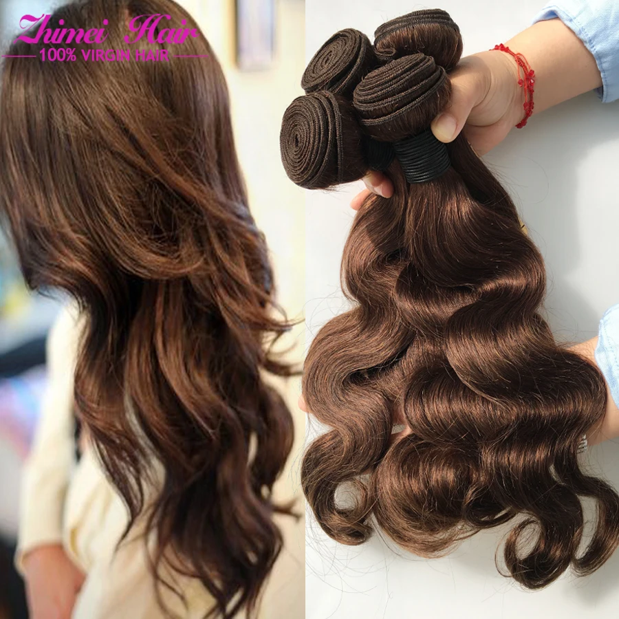 Medium Brown Brazilian Hair Extensions 1 Pieces Color 2 4 Dark