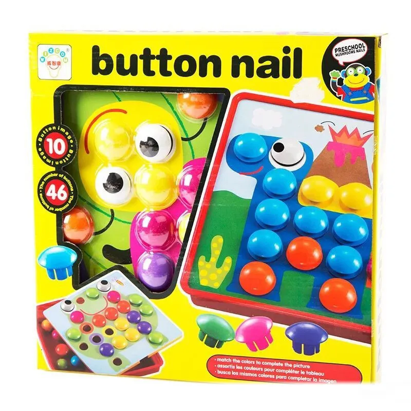 Детские игрушки 13 24 месяцев кнопка игрушка для рисования для малышей DIY обучающая игрушка с 46 шт. колышки Игрушки для маленьких мальчиков Oyuncak