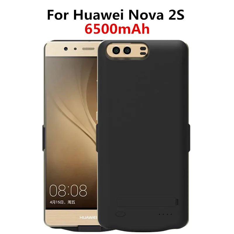 

NTSPACE Battery Charger Cases For Huawei Nova 2S Battery Case 6500mAh Portable Power Bank Pack Charging Case Stand Back Cover