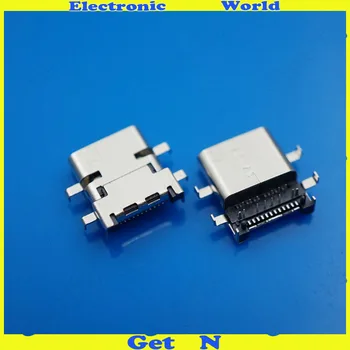 

30pcs/lot 12.15mm 24-pin Sunk-in-Booard USB 3.1 Type-c Receptacle Socket 4 Connecting Pins Pin Distance 1.98mm