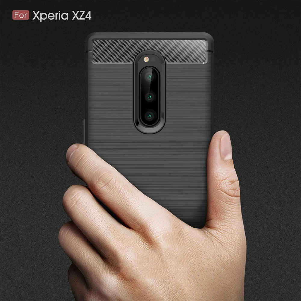 

Carbon Fiber Soft Case For Sony Xperia XZ4 Case For Sony Xperia XZ 4 XZ4 Phone Coque fundas Luxury Protection TPU cover case