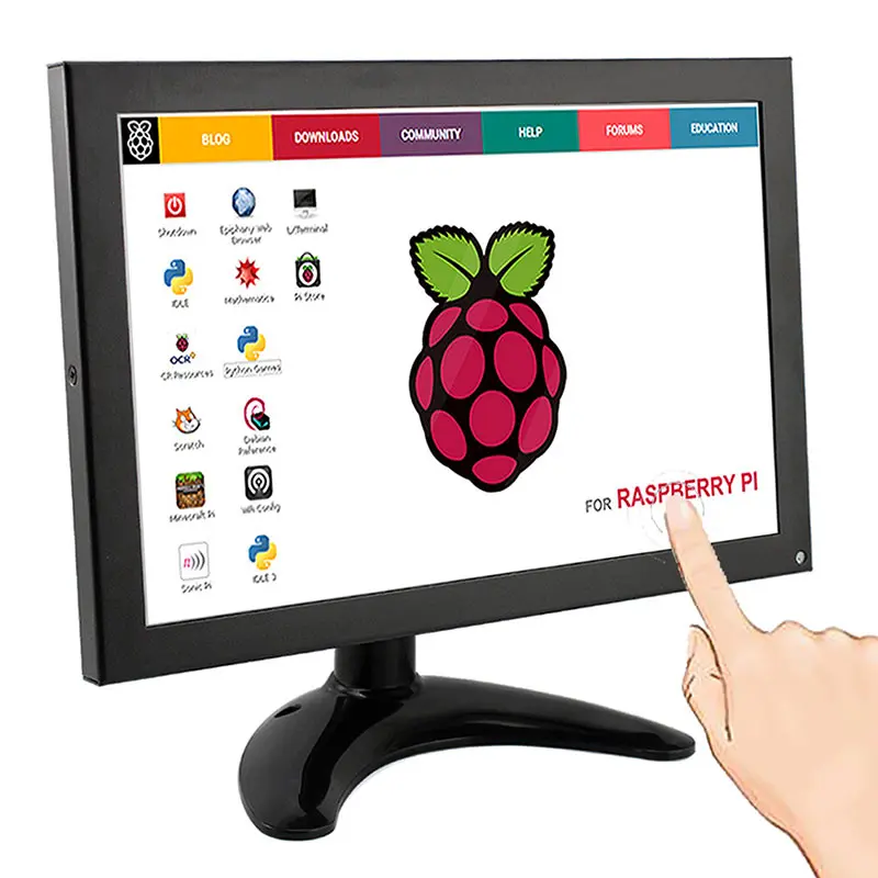 US $135.99 Elecrow Raspberry Pi Touchscreen 101 Inch Display IPS LCD 1280x800 FULL HD Monitor TFT VGA LCD BuiltIn Speaker Laptop Screen