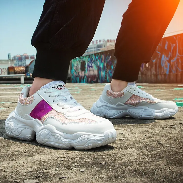 

Platform Tenis Masculino Adult Women Sneaker Zapatillas Hombre Buty Meskie Shoes+female Trainers Chunky Lace up Baskets Hommes