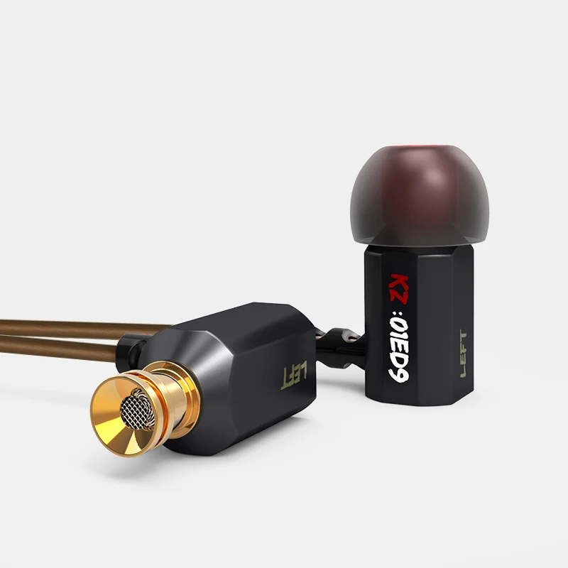 KZ ED9 3,5 мм наушники в ухо 1DD супер чаша настройки сопла наушники в ухо Мониторы HiFi наушники с микрофоном прозрачные