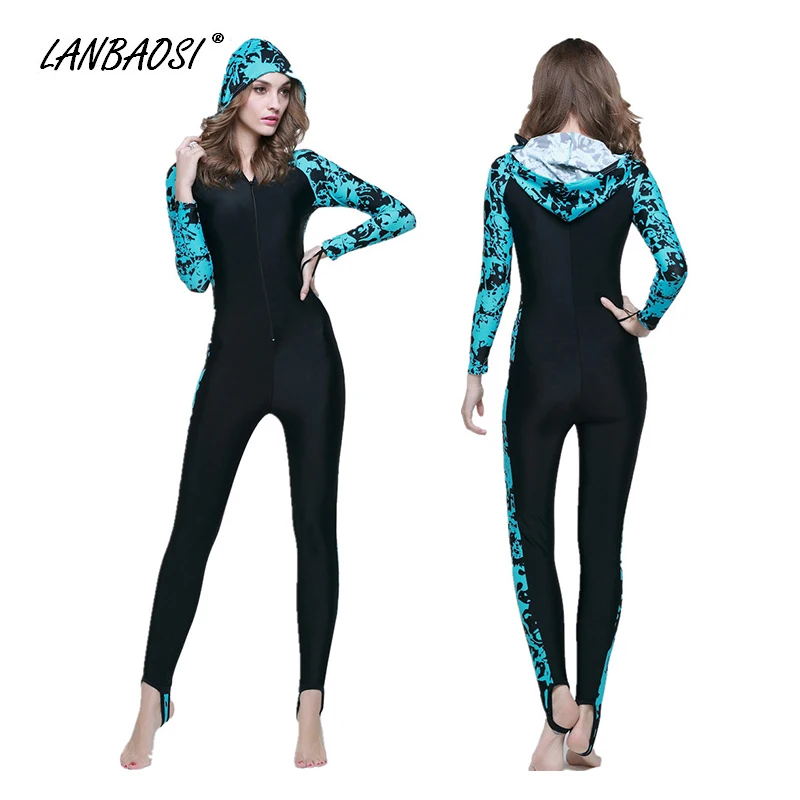 Aliexpress.com : Buy LANBAOSI Women's Full Body Hooded Wetsuits Rash ...