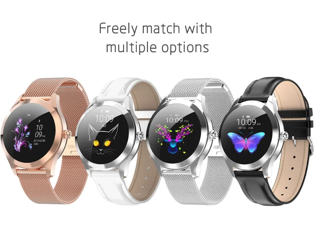 Смарт-часы, водонепроницаемые, IP68, с кожаным ремешком, фитнес-трекер, часы для женщин, для Xiaomi, Android, IOS, умный браслет для женщин