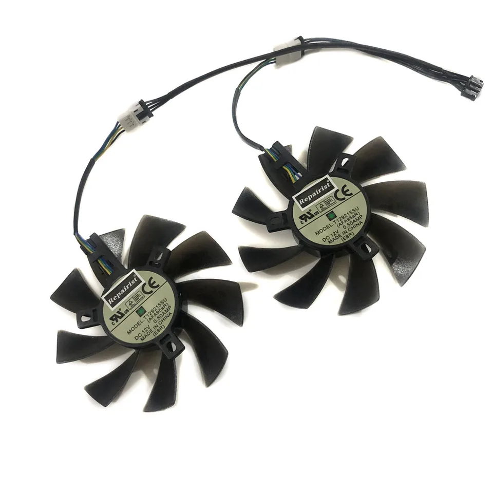 2pcs Lot Computer Radiator Cooler Fans Rx470 Video Card Cooling Fan For Msi Rx570 Rx 470 Gaming 8g Gpu Graphics Card Cooling Electronics Graphics Card Fans