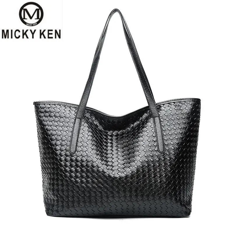 

MICKY KEN Brands Woven handbags bales 2019 winter new tide hand shoulder large-capacity brand shopping basket bag sac a main