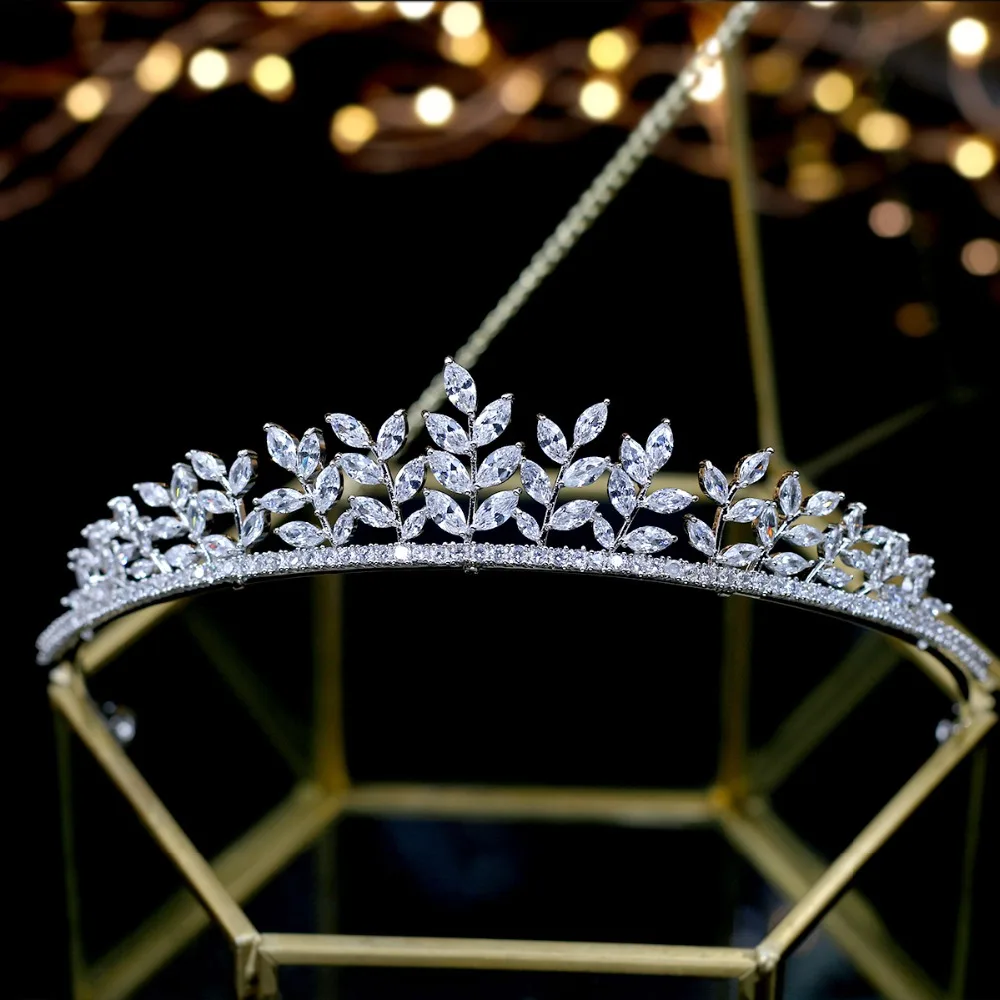 Asnora cristais de luxo casamento tiara nupcial