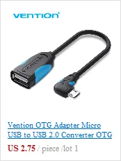 Vention OTG адаптер Micro USB к USB 2,0 конвертер OTG кабель 90 градусов для Android samsung Galaxy Xiaomi Tablet