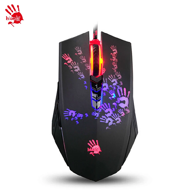A4TECH A60 кровавая Подсветка Мышь PC Игры 8bottons игровой USB проводной 4000 Точек на дюйм