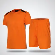 Европейские мужские футбольные тренировочные костюмы летние дышащие футбольные майки+ шорты наборы короткий рукав футбольный костюм Спортивная одежда для футбола