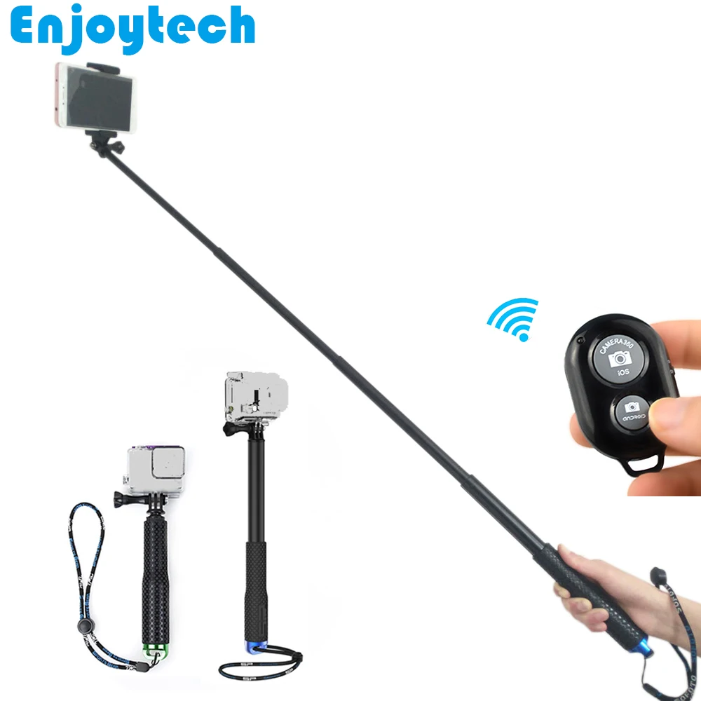 

Metal 29.5-102cm Selfie Stick With Phone Clip Bluetooth Remote For Iphone Xiaomi Android Phones Monopod For Gopro Action Cameras
