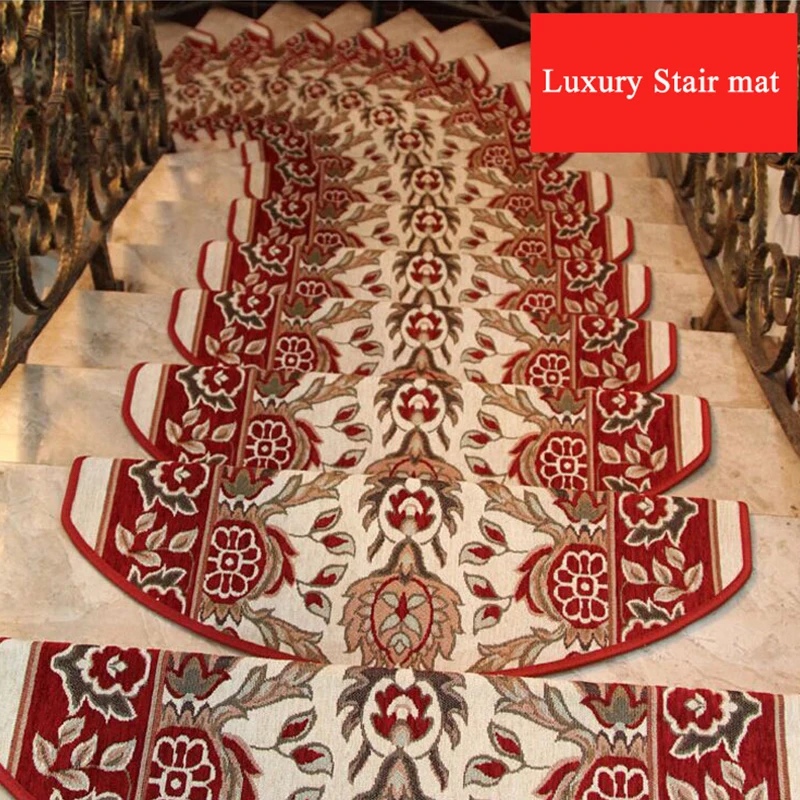 Non-slip Adhesive Stair Carpet Step Stairs Mats Anti-skid Staircase Step Rug Protection Cover for Household Accessory No Install Non-slip Adhesive Stair Carpet Step Stairs Mats Anti-skid Staircase Step Rug Protection Cover for Household Accessory No Install