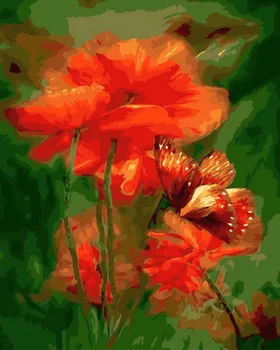 

Frameless painting by numbers paint by numbers for home decor PBN for living room 4050 butterfly flower