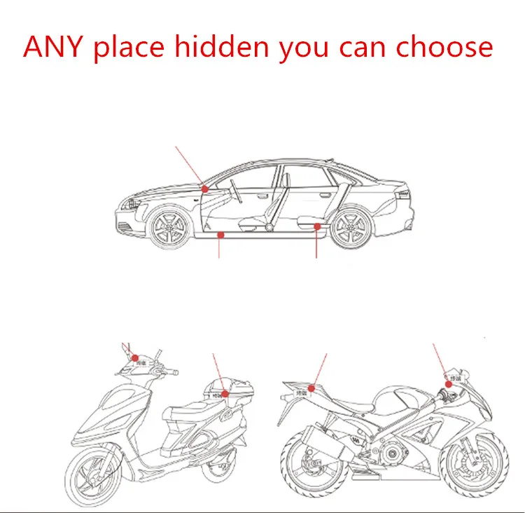 GPS трекер GPS+ GSM+ SMS/GPRS скрытый DIY трекер для мотоциклов электрический автомобиль дополнительно вибрации охранной сигнализации