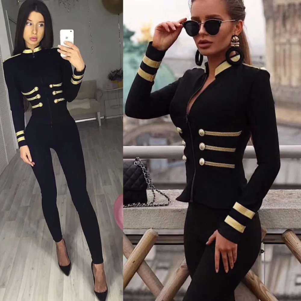 

2019 New HOT Fashion Solid Black Bodycon Celebrity Women Leggings Rayon Bandage Pants Sets