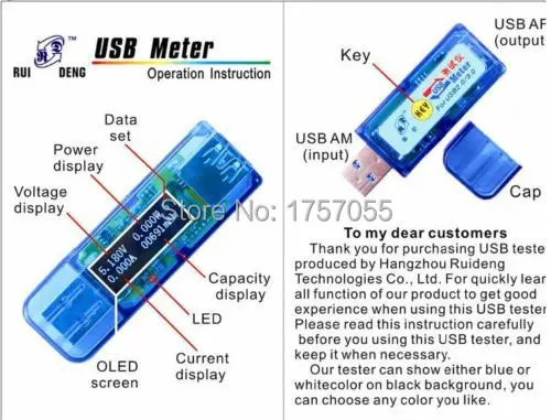 Белый 4 бит OLED USB 3,0 зарядное устройство мощность ток детектор напряжения тестер метр