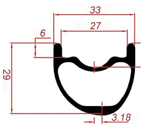 27mm internal mtb carbon rims xc